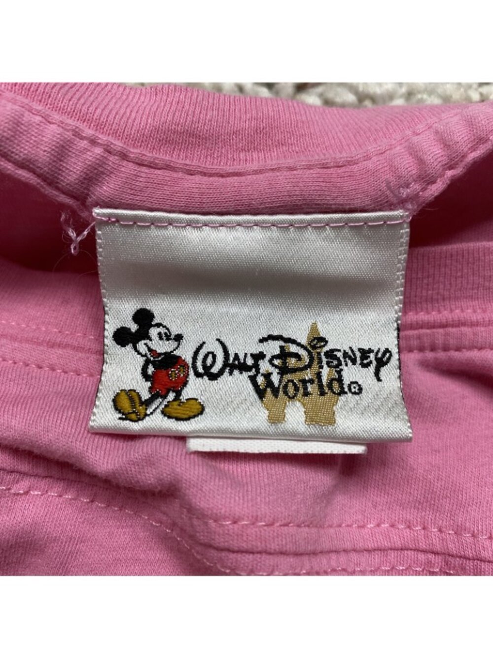 Walt Disney World Pink Mickey Graphic Tee Short Sleeve sz S Crew Neck Casual - Picture 3 of 10